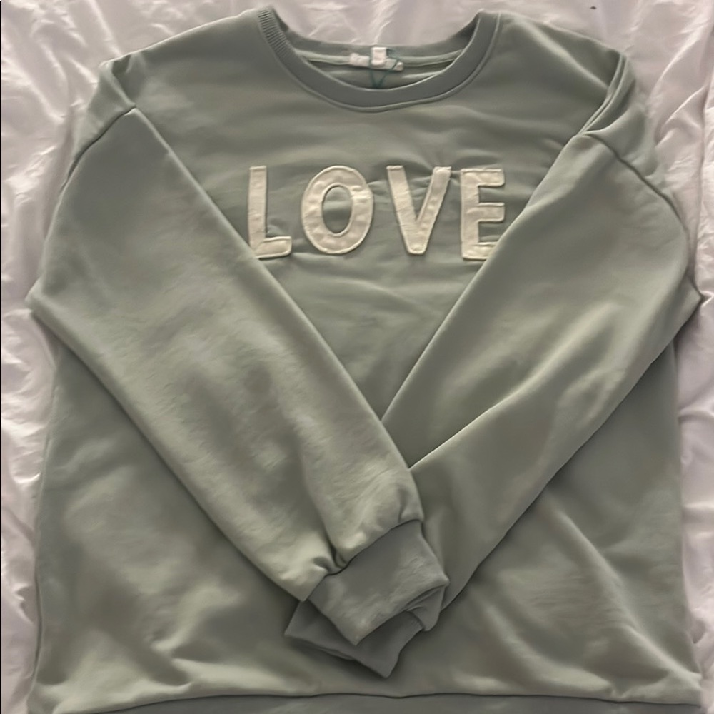 Hayden Girls Light Green LOVE Sweatshirt